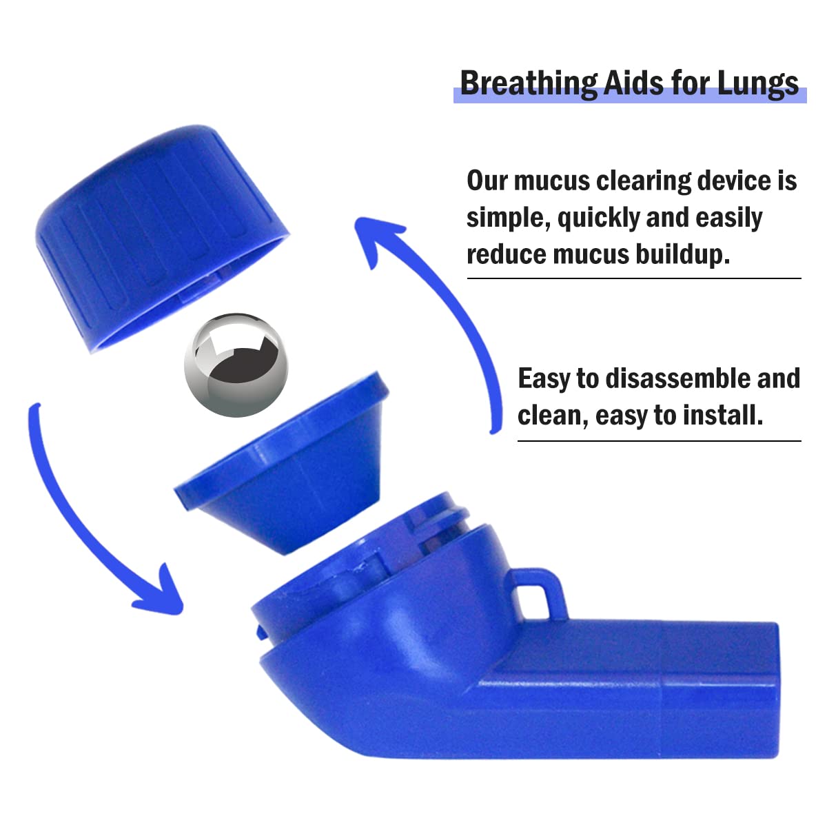 Mucus Clearance & Lung Exerciser Device - Breathing Therapy Aid for COPD, Asthma & Respiratory Health (2 Balls) - Perfect for Home Use, Post-Surgery Recovery & Daily Lung Cleansing