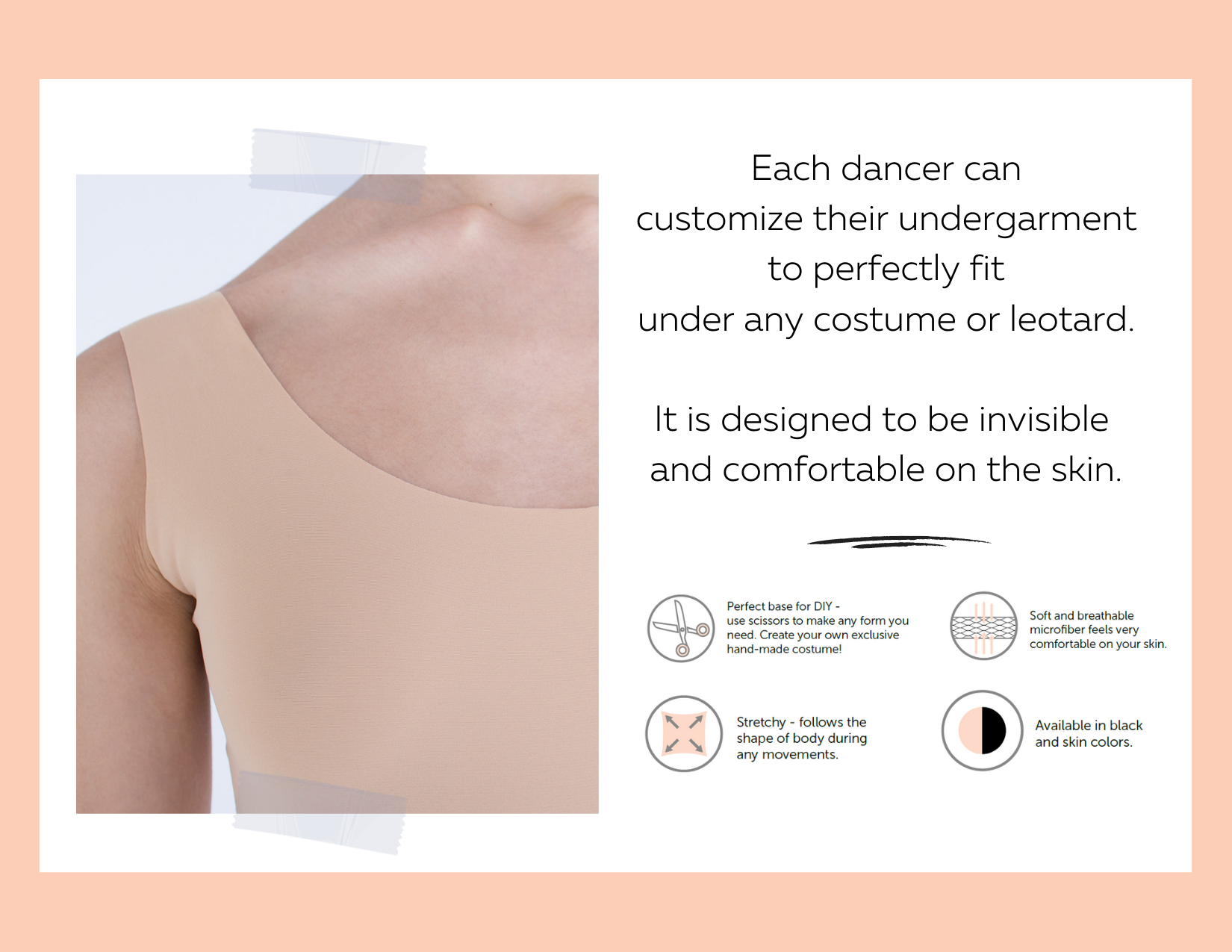 Grishko DA306PR Women's Dance Undergarment Top - Breathable & Comfortable for Ballet, Yoga & Performance Wear