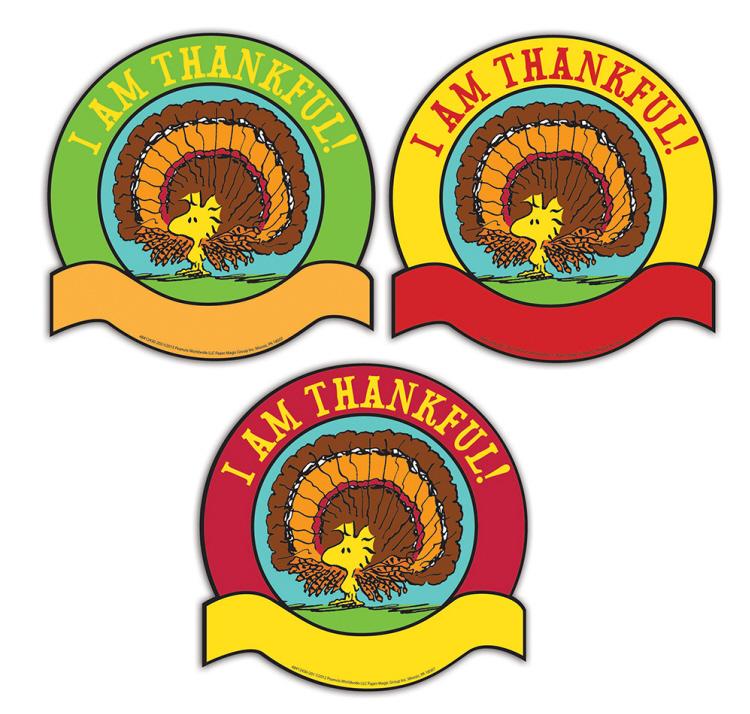 Charlie Brown Thanksgiving Paper Cutouts - Fall & Holiday Decorations for Home, School, and Party Scenes