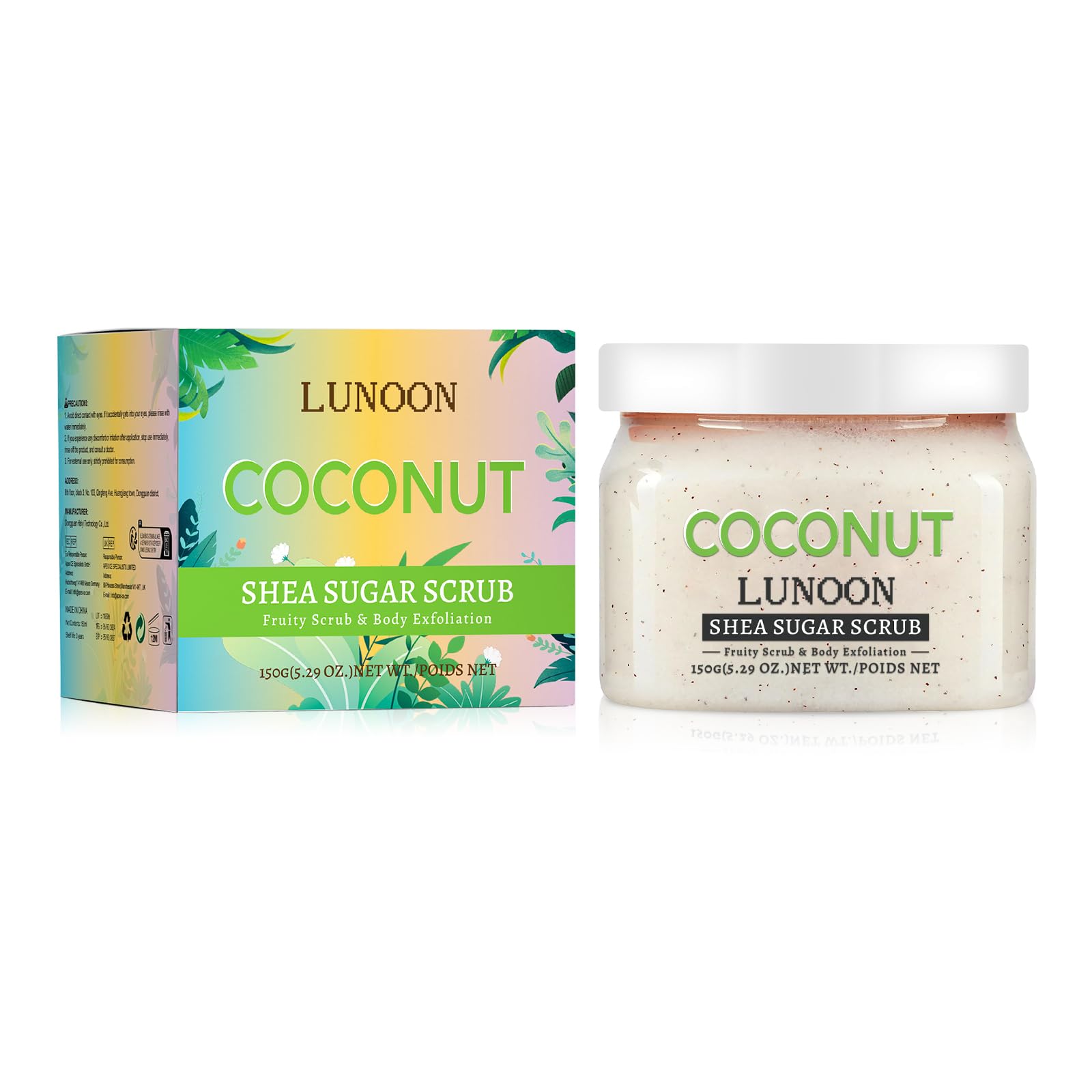 Organic Coconut Sugar Scrub for Body & Feet - Exfoliating & Hydrating Dead Skin Remover - Moisturizing Hand & Foot Scrub for Soft Skin - Perfect for Spa Day & At-Home Skincare Routine