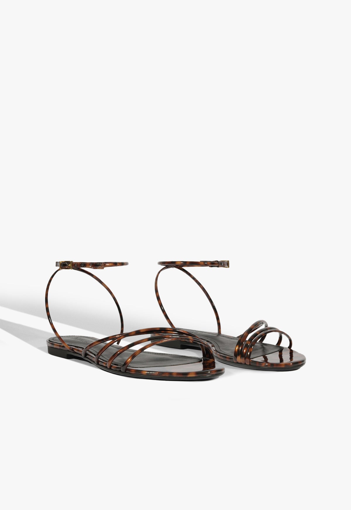 Inez Women's Animal Print Leather Flat Sandals - Comfortable Casual Summer Shoes for Beach, Vacation & Everyday Wear