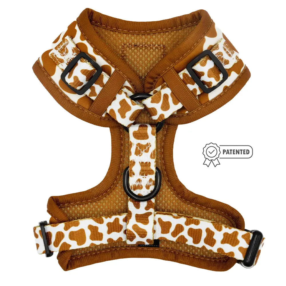 Premium Adjustable Chocolate Milk Dog Harness - Comfortable & Secure Fit for Small to Medium Dogs - Perfect for Walking, Hiking & Outdoor Adventures