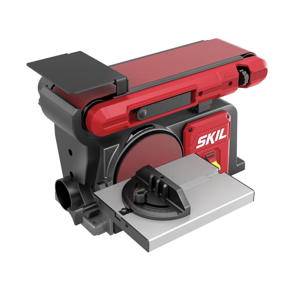SKIL BB9504-00 4.5 Amp Benchtop Belt & Disc Sander - Woodworking & Metal Sanding Tool for DIY Projects & Home Workshops