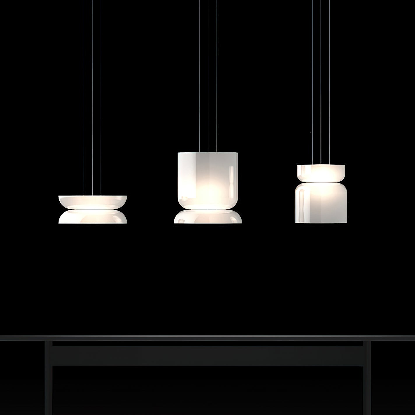 Modern Alba LED Glass Pendant Light - Dimmable Hanging Fixture for Kitchen Island, Dining Room & Bedroom Lighting | Energy Efficient & Stylish Home Decor