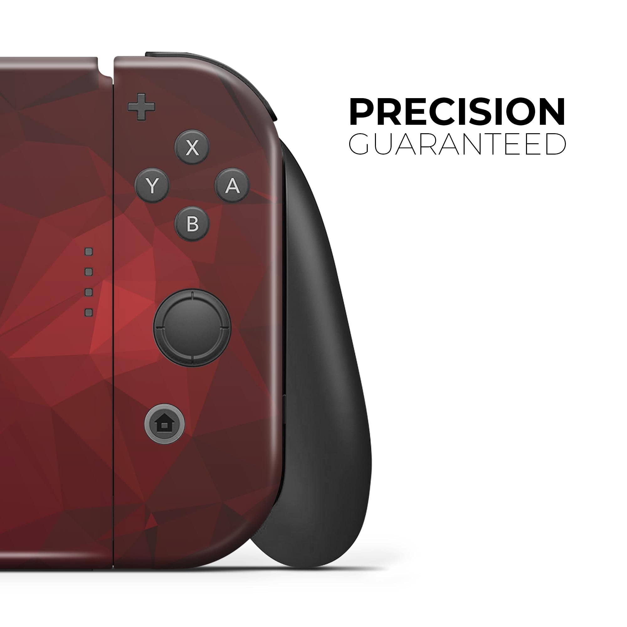 Nintendo Switch & Joy-Con Skin Decal - Scratch-Resistant Removable Vinyl Wrap Cover with Red Geometric Design | Protective Gaming Accessory for Switch Console - Perfect for Travel, Gaming Sessions & Customization
