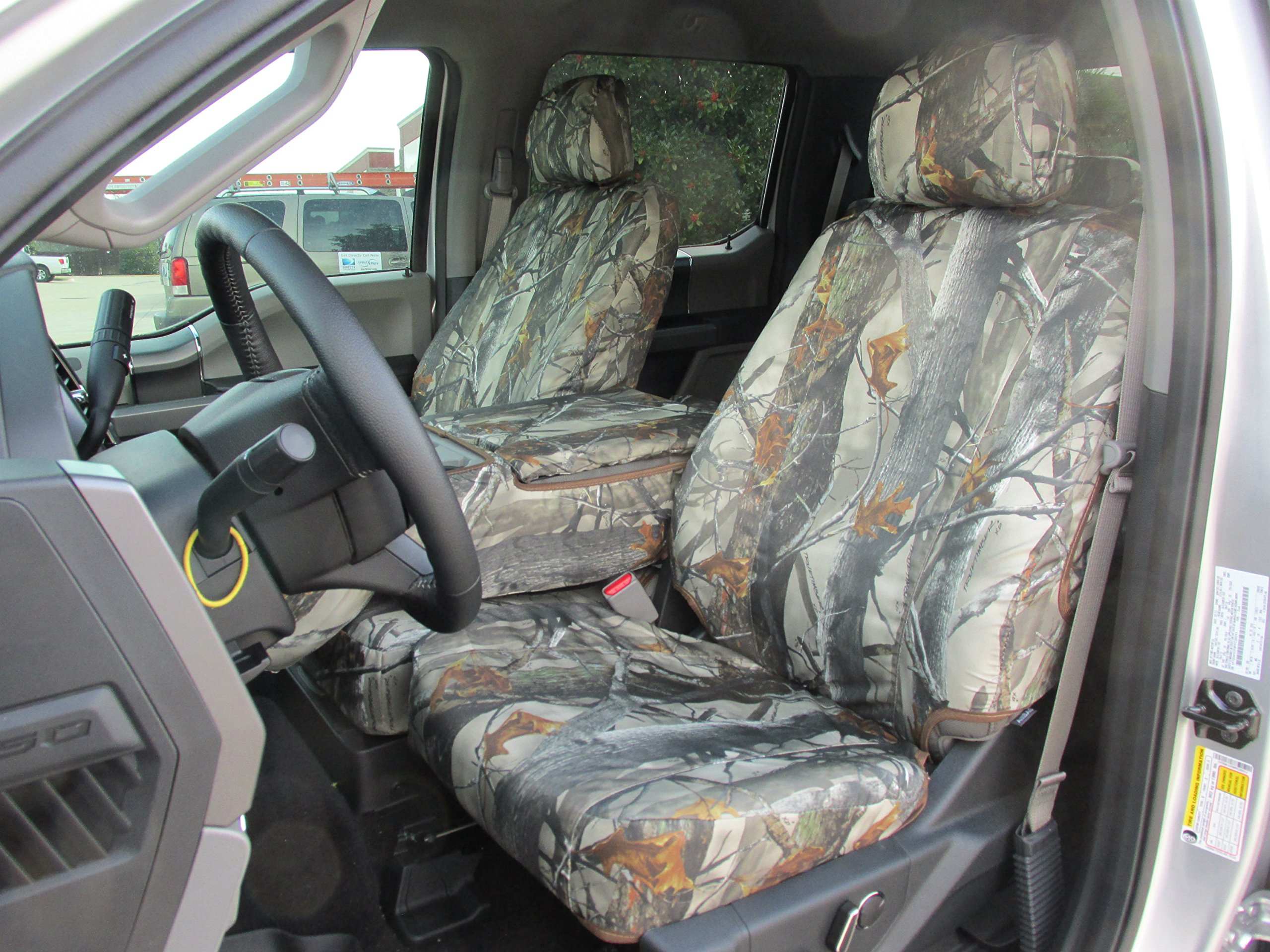 Durafit Waterproof XD3 Camo Seat Covers for 2015-2021 Ford F150 XLT/Lariat - Custom Fit Front 40/20/40 Split Bench with 20 Section Opening & Console Access - Durable Endura Fabric for Trucks, Hunting & Outdoor Adventures