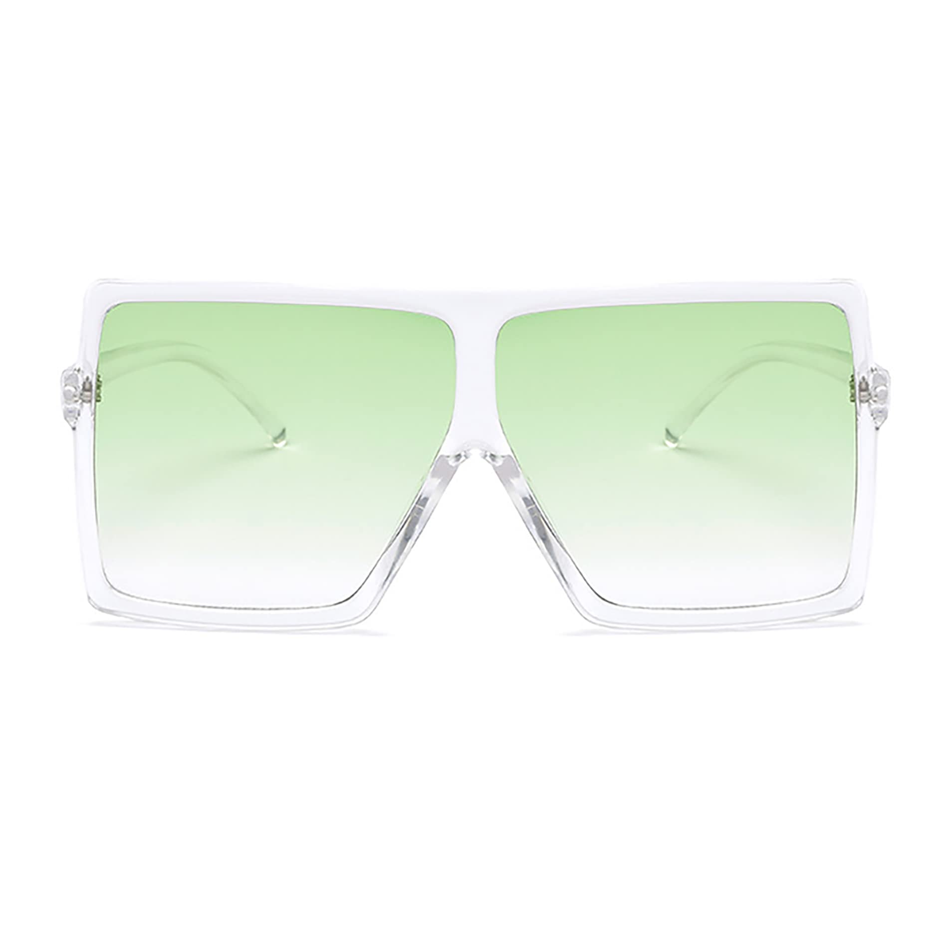 70mm Oversized Flat Top Sunglasses for Women & Men - UV400 Protection, Retro Square Frame, Fashionable Unisex Shades for Driving, Beach & Outdoor Activities