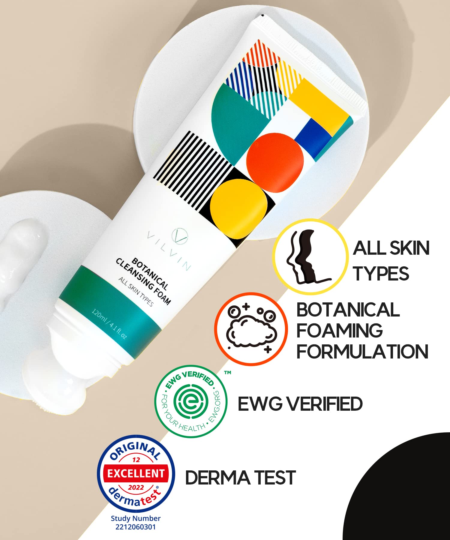 Korean Deep Cleansing Foam Face Wash for Blackheads & Acne - with Exfoliating Brush - Oily Skin Care for Daily Use
