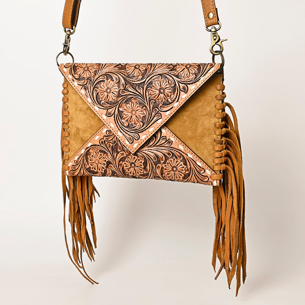 ADBGA434 American Darling Genuine Leather Women's Western Handbag - Hand Tooled Leather Purse for Cowgirl Style, Rodeo Events & Country Fashion Accessories