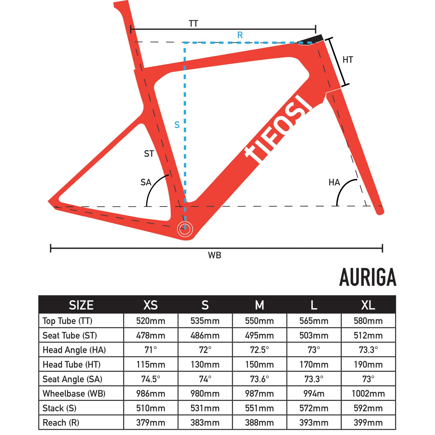 Tifosi Auriga Caliper Silver Road Bike Frameset - Lightweight Aluminum Frame for Racing & Performance Cycling