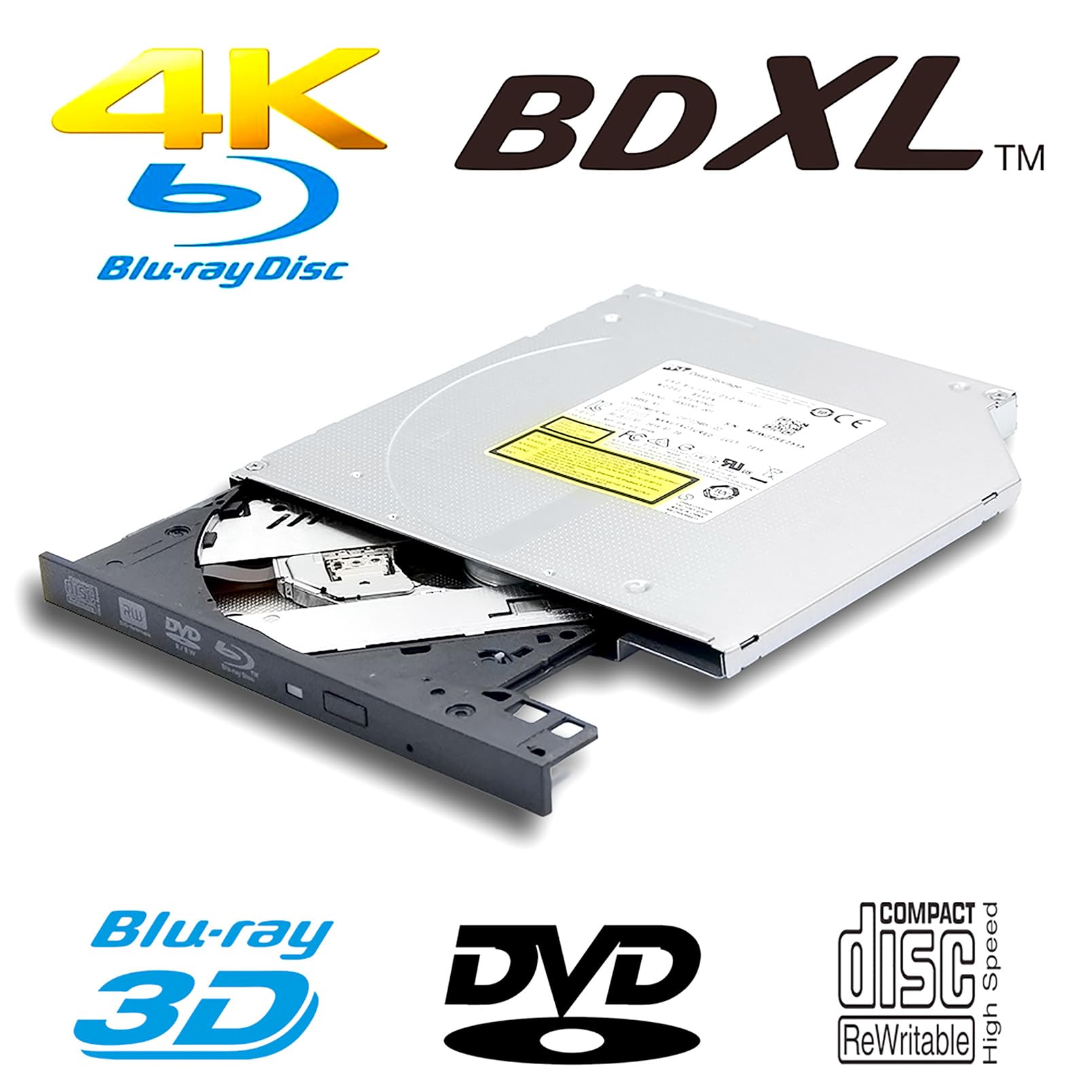 4K Ultra HD UHD Blu-ray DVD Player/Burner for LG BU40N - Slim 9.5mm SATA Optical Drive - Supports BDXL, BD-RE, DVD±RW & CD-RW - Perfect for Laptops, Notebooks & Desktop PCs - Ideal for Home Theater, Media Backup & Data Storage