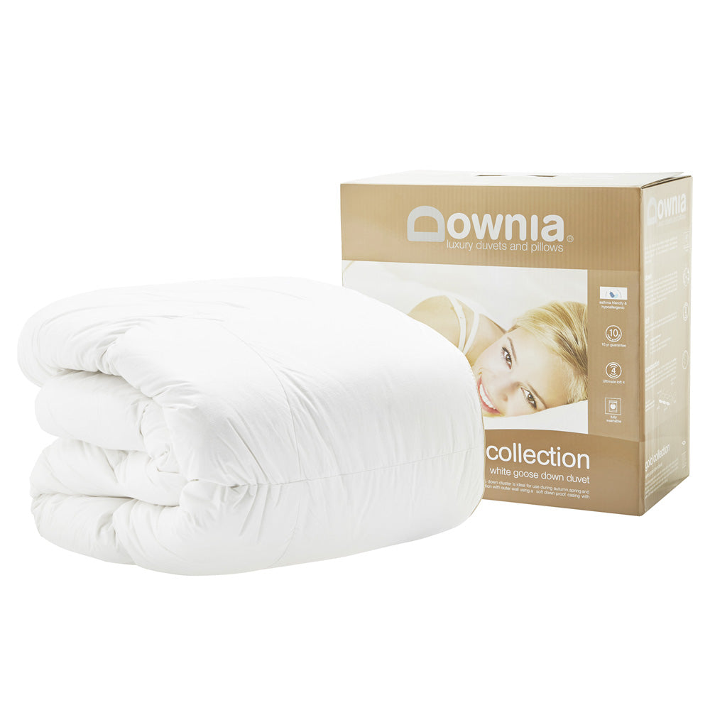 Premium 85/15 Goose Down & Feather Comforter - Queen Size, Ultra Soft & Warm Gold Collection Bedding for All Seasons | Perfect for Cozy Nights, Guest Rooms & Luxury Hotels