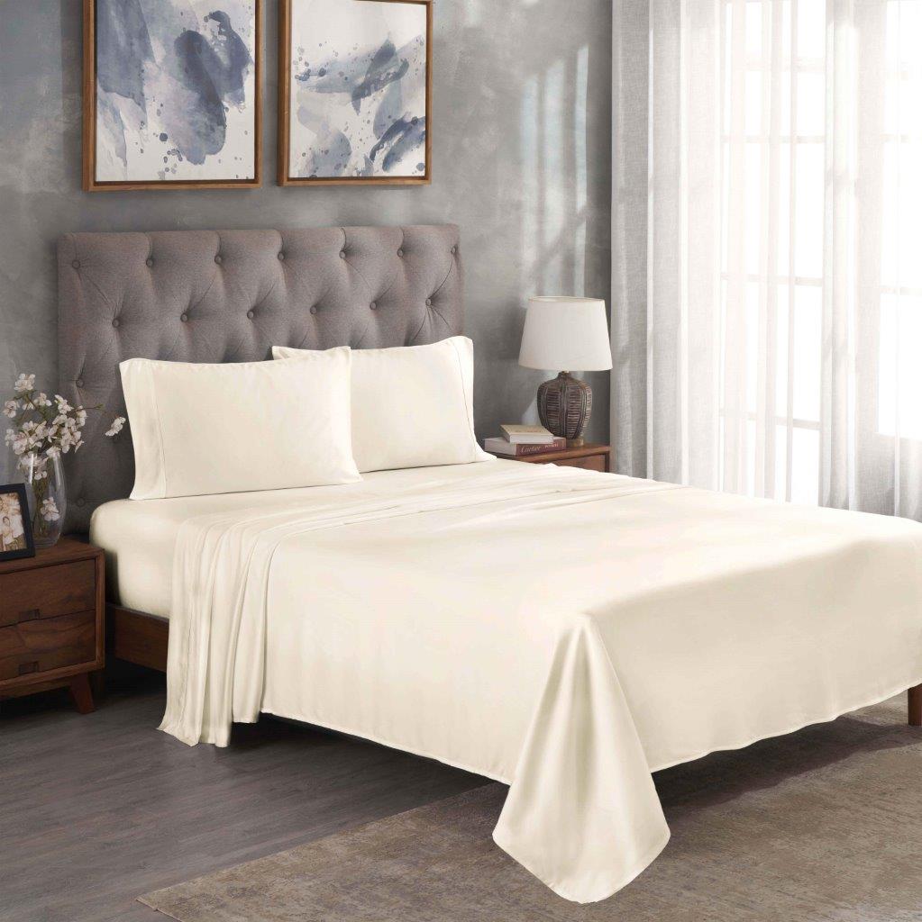 Premium 300 Thread Count Modal Deep Pocket Sheet Set - Soft & Breathable Bedding for Ultimate Comfort - Perfect for Master Bedroom, Guest Room, or Vacation Home