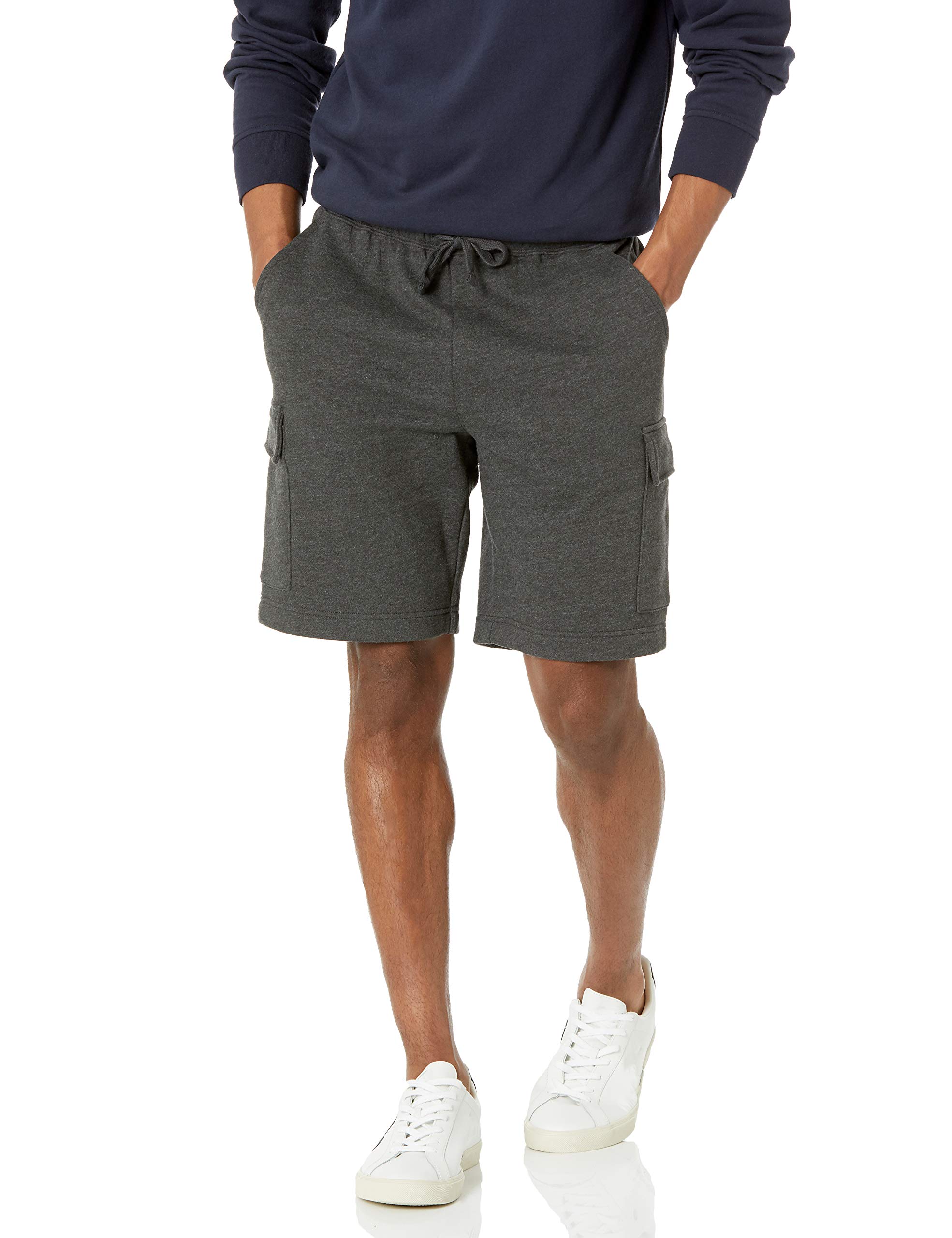 Amazon Essentials Men's Fleece Cargo Shorts - Comfortable Stretch Fit with Multiple Pockets | Perfect for Hiking, Travel & Casual Wear