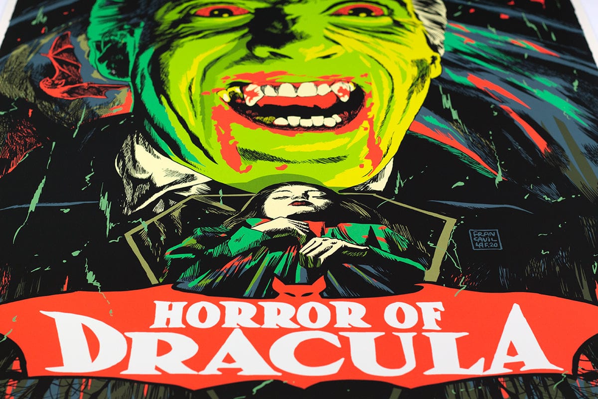 Horror of Dracula Movie Poster - Classic Vampire Film Wall Art for Home Theater, Gothic Decor & Halloween Party Decoration