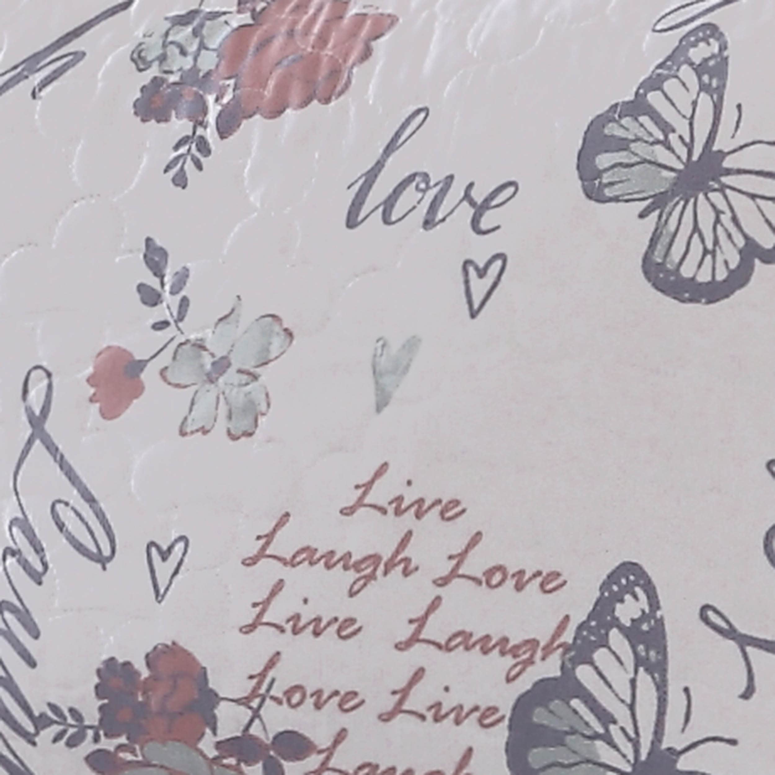 Live Laugh Love Reversible King Quilt Set - Cozy Bedroom Decor
