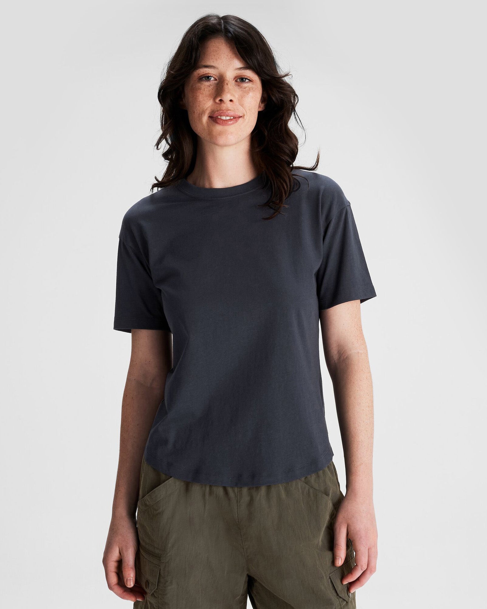 Organic Cotton Women's Solid Navy T-Shirt - Soft & Breathable Tee for Casual Wear, Workouts & Everyday Comfort