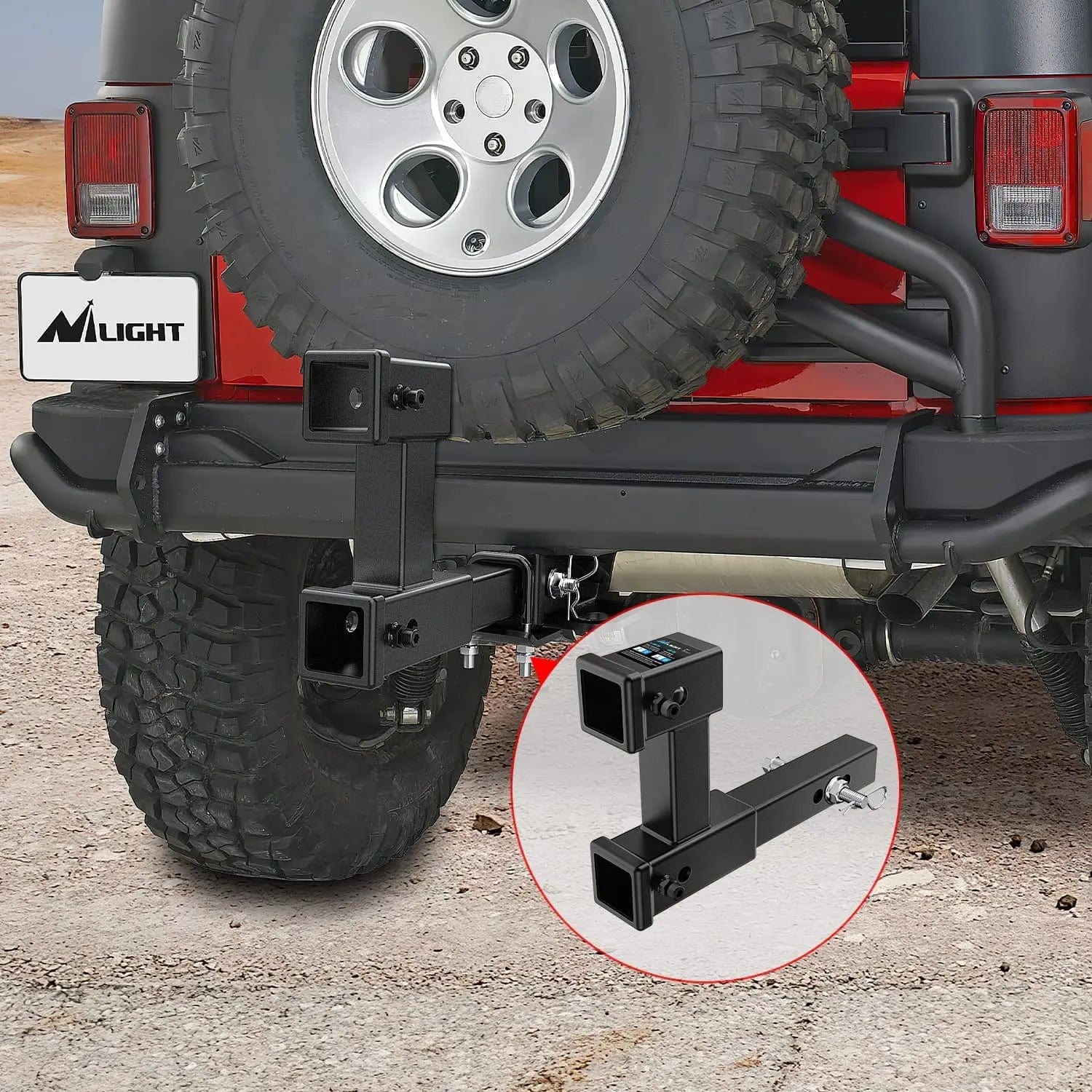 2 Inch Dual Receiver Hitch Extender - Heavy Duty Trailer Hitch Extension for Trucks & SUVs - Perfect for Towing, Hauling & Off-Road Adventures