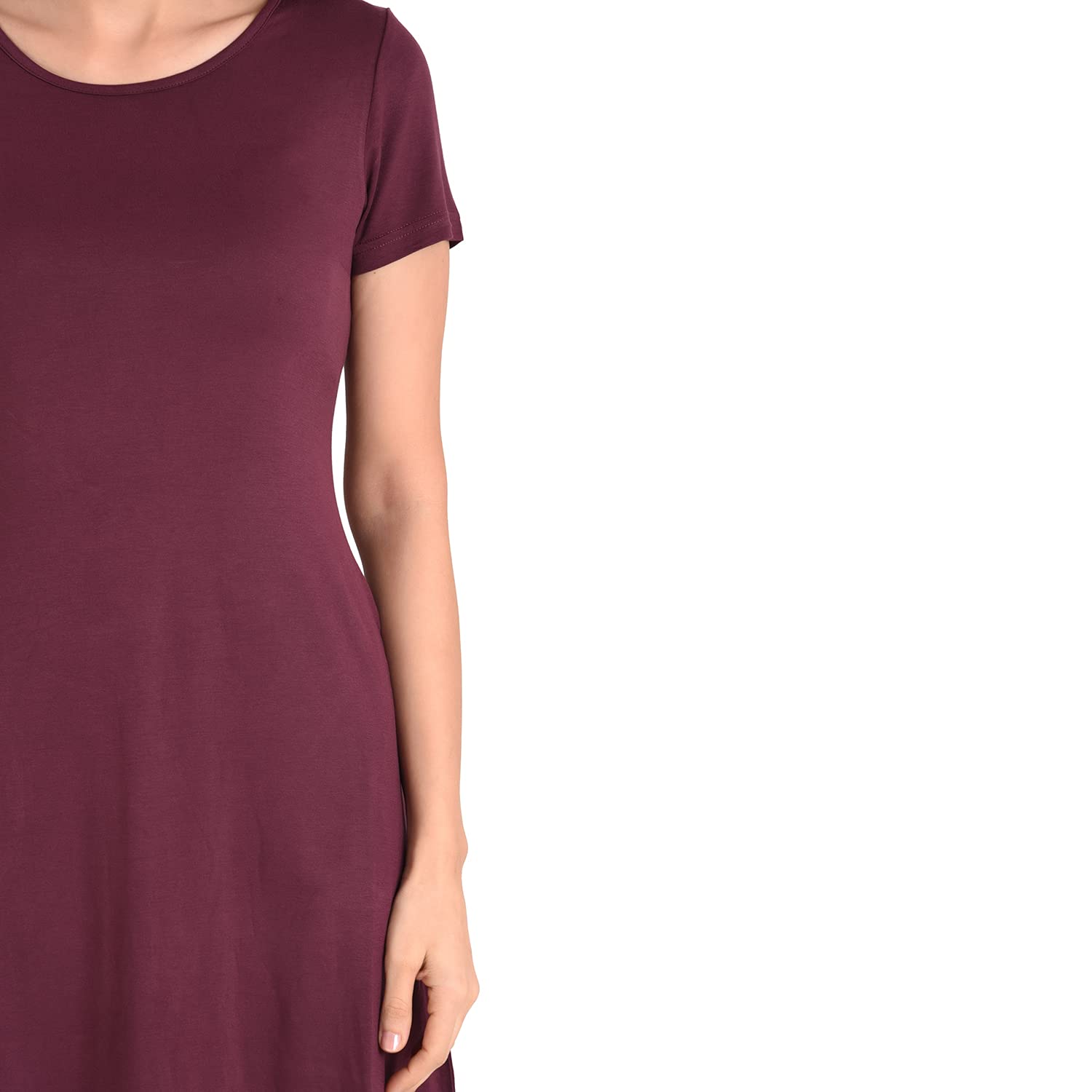 Miss Lavish London Women's Casual Summer Dress - Short Sleeve Loose Fit T-Shirt Dress for Home, Beach & Vacation | Comfortable Everyday Wear for Women & Girls