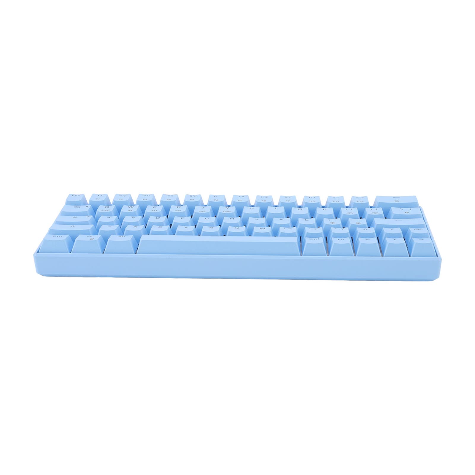 ASHATA 64-Key Wireless & Wired Mechanical Gaming Keyboard - 2.4G/Type-C Connectivity, Rechargeable Battery, Ergonomic Design with Blue Switches for PC & Desktop Gamers | Perfect for Esports, Office Work & Late-Night Gaming Sessions