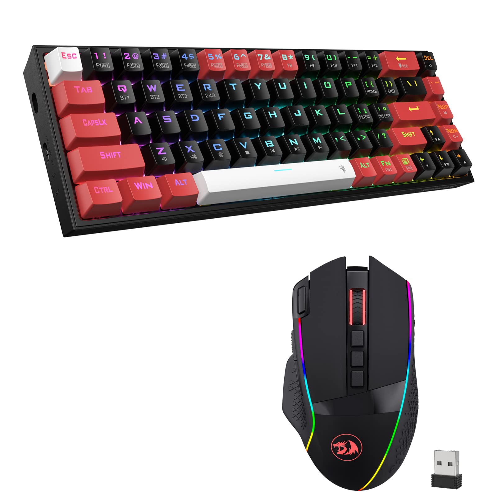 Redragon K631 PRO 60% Compact Mechanical Gaming Keyboard & M991 RGB Gaming Mouse Combo - Perfect for Esports, Streaming & Office Work