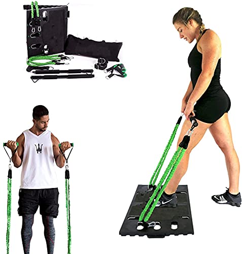 Dratal Portable Home Gym Workout Set - Heavy Resistance Bands, Adjustable Bar, Pulley System for Full Body Exercise - Strength Training Equipment to Build Muscle & Burn Fat - Perfect for Home, Office & Travel Fitness