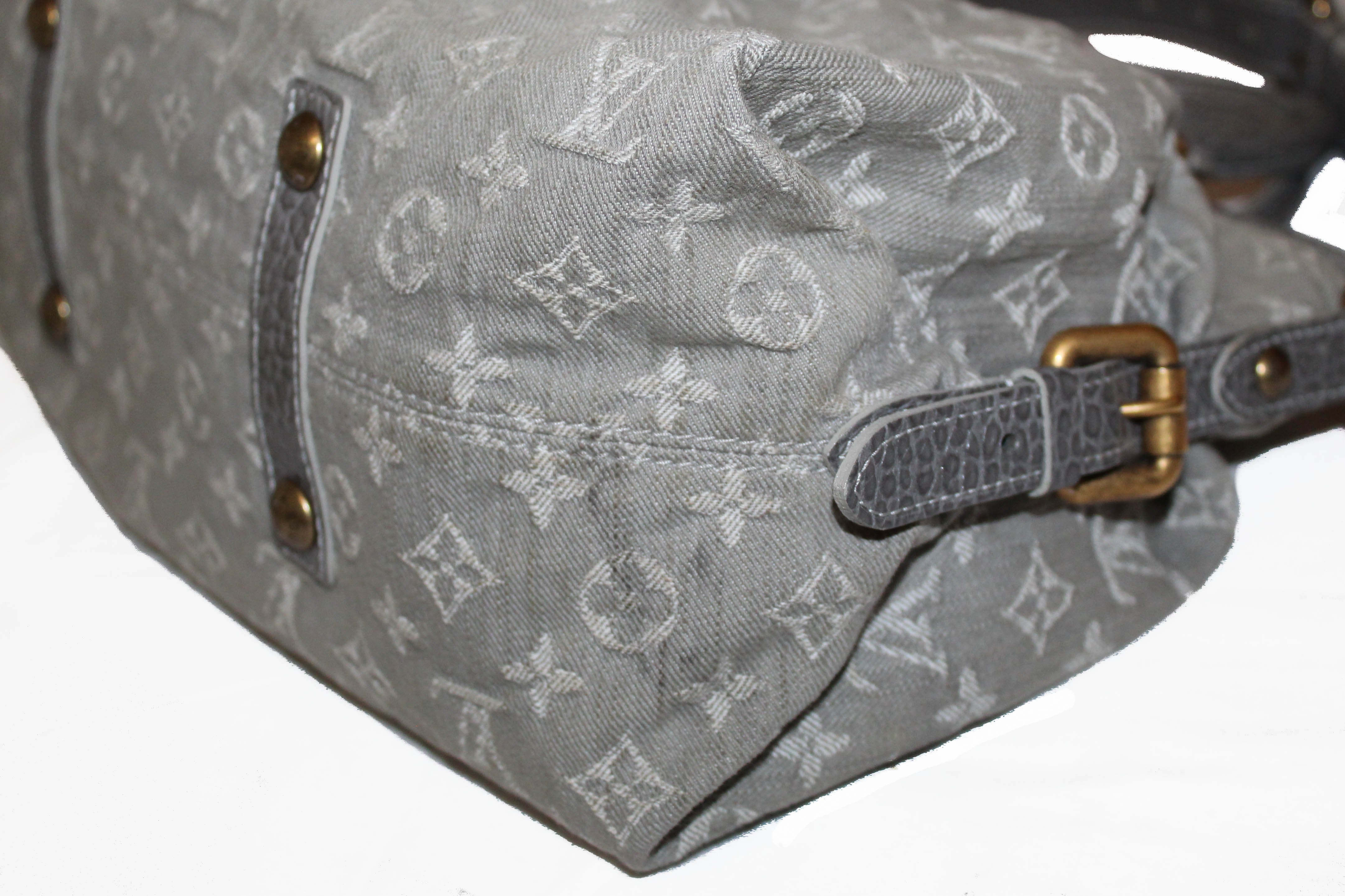 Authentic Louis Vuitton Denim Grey Cabby PM Handbag & Shoulder Bag - Luxury Designer Crossbody Purse for Women, Perfect for Work, Travel & Everyday Use