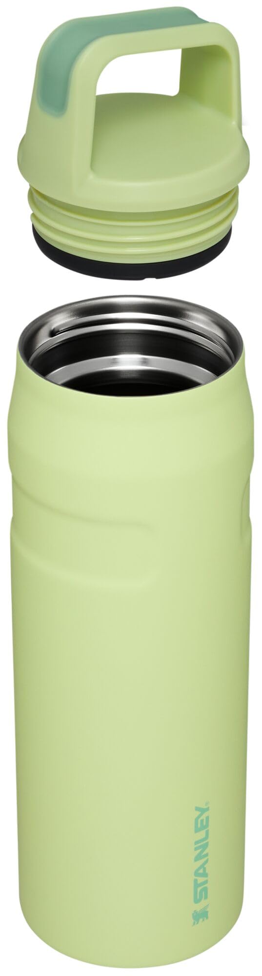 Stanley IceFlow 24 oz Stainless Steel Water Bottle with Wide Mouth & Twist Lid - Insulated, Leakproof & BPA-Free - Lightweight for Travel, Hiking, Gym & Outdoor Activities - Citron Color