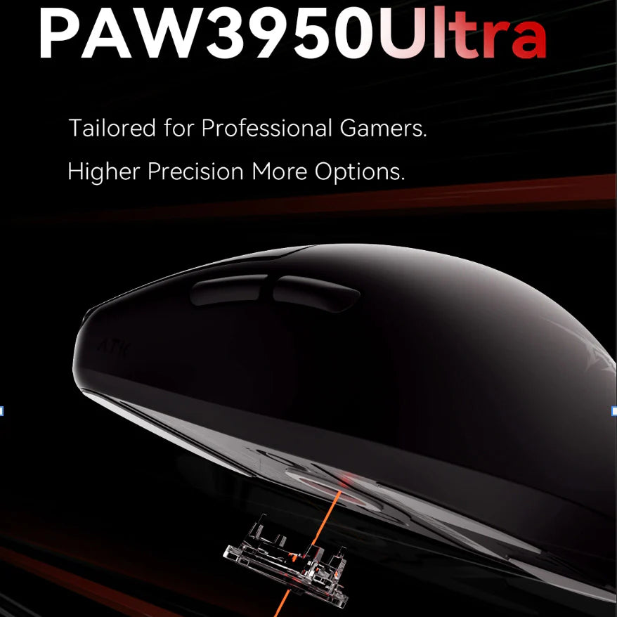 ATK Blazing Sky F1 Pro Wireless Gaming Mouse - 16000 DPI, 8K Polling Rate, Ergonomic Design - White (Includes 8K Dongle) - Perfect for FPS, MOBA & Esports Gaming on PC & Laptop