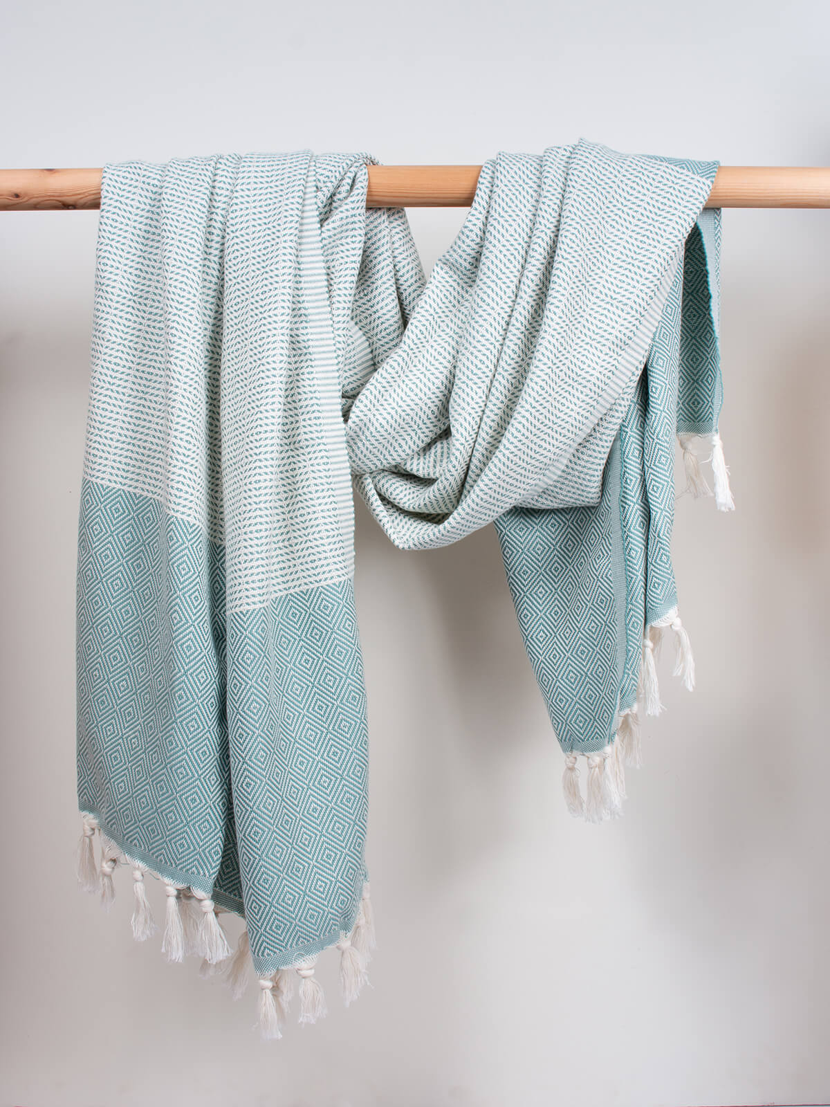 Premium Nordic Dot Hammam Towel - Soft & Absorbent Turkish Bath Towel in Elegant Grey Green | Perfect for Spa, Beach, Yoga & Home Decor