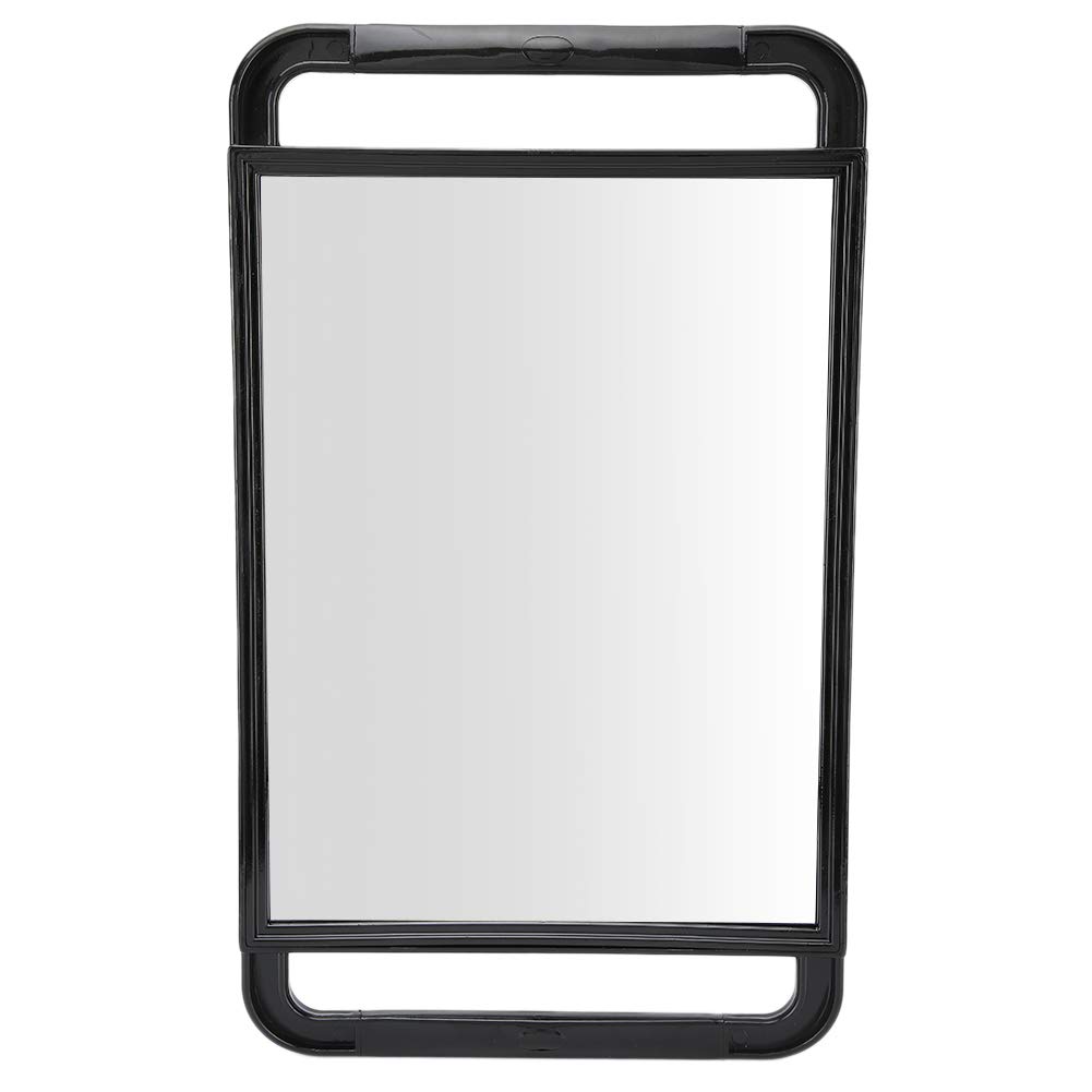 Professional Double Handle Makeup Mirror - Large Rectangle Salon Mirror for Hair Styling, Barbering & Handheld Back Viewing - Perfect for Home, Salon & Travel Use