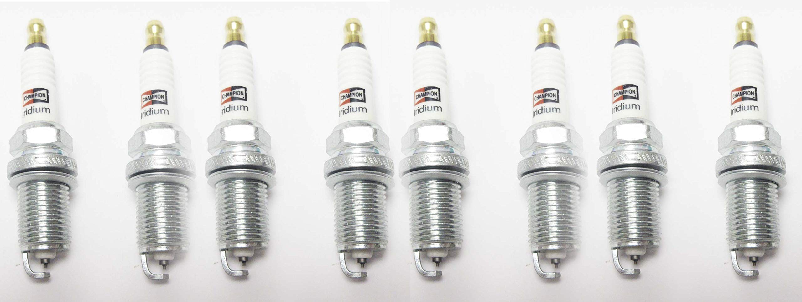 Champion 9201 RC12WYPB5 Iridium Spark Plug - Pack of 8 - High Performance Spark Plugs for Cars, Trucks & SUVs - Improves Fuel Efficiency & Engine Power