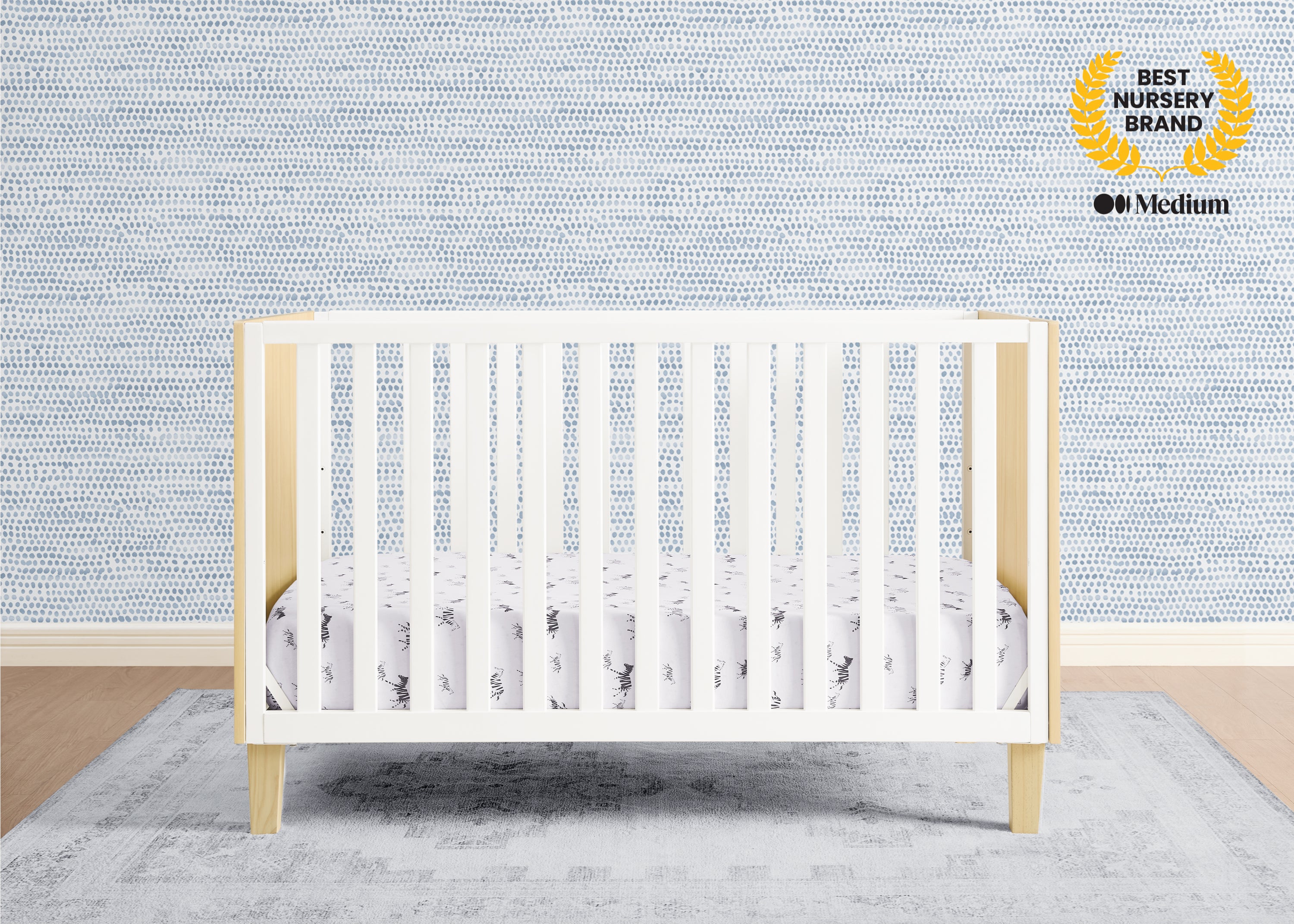 Sonny 4-in-1 Convertible Baby Crib - Toddler Bed, Daybed & Full-Size Bed - Safe Nursery Furniture for Boys & Girls - Perfect for Bedrooms, Daycare & Guest Rooms