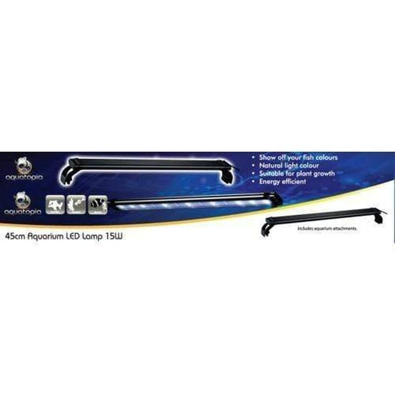 Aquatopia 45cm LED Light Bar - 15W Energy Efficient Underwater Lighting for Aquariums & Fish Tanks - Perfect for Freshwater & Saltwater Aquatic Environments
