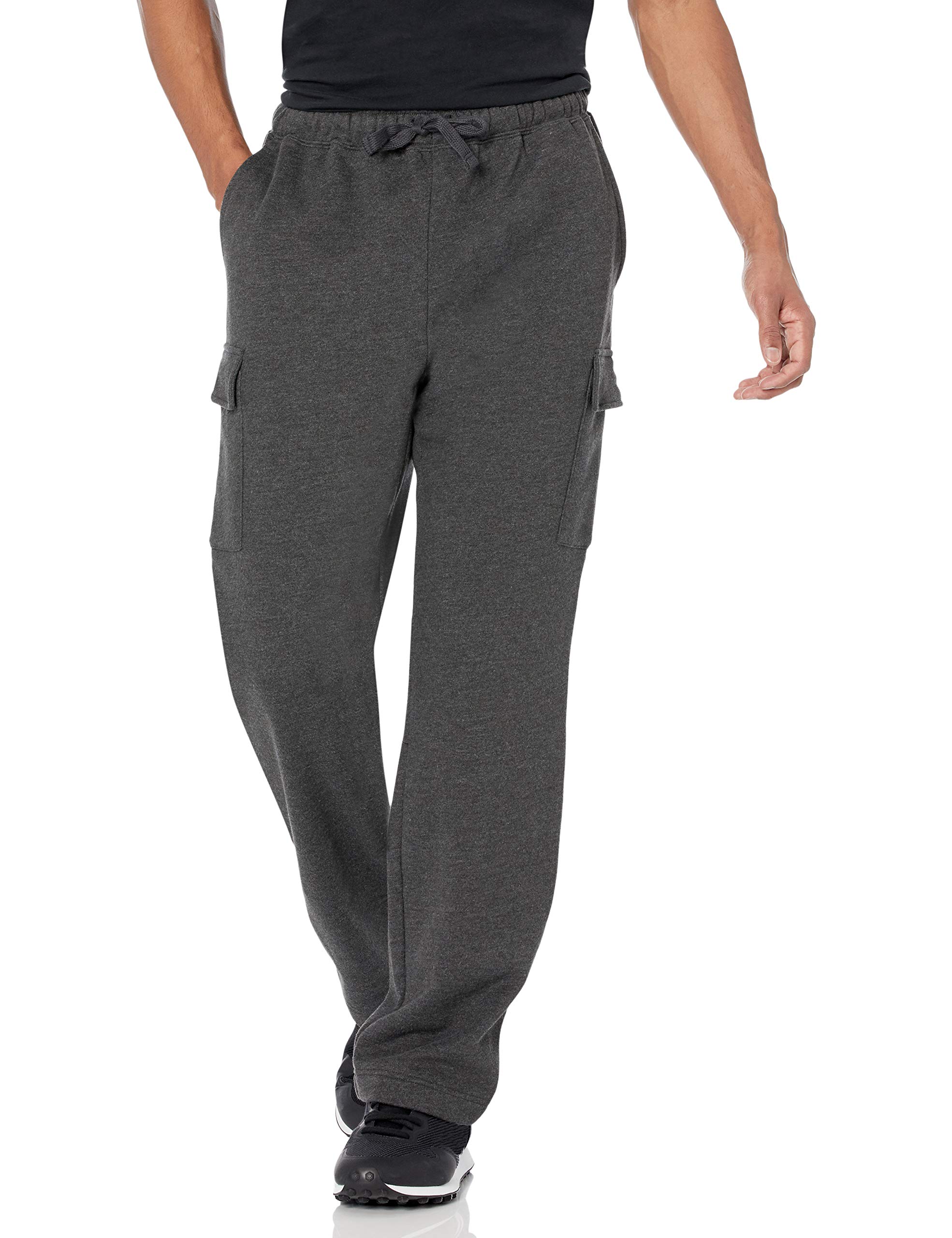 Amazon Essentials Men's Cargo Fleece Sweatpant - Comfortable Winter Joggers with Pockets for Outdoor Activities, Lounge & Gym Workouts
