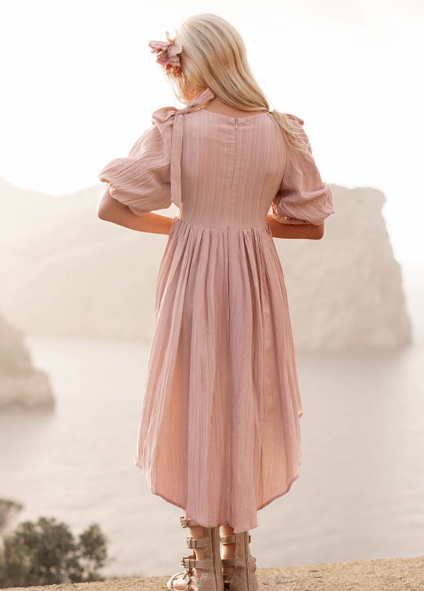 Maylie Women's Flowy Desert Shell Dress - Elegant Boho Maxi Dress for Beach, Vacation & Summer Outfits