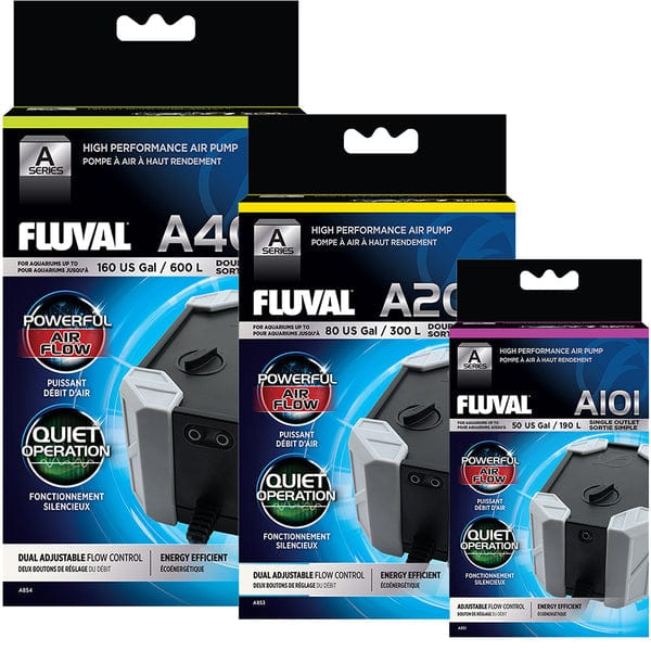 Fluval A Series Air Pump - Quiet Aquarium Air Pump for Fish Tanks, Hydroponics & Oxygenation | Ideal for Home Aquariums, Fish Breeding & Pond Aeration