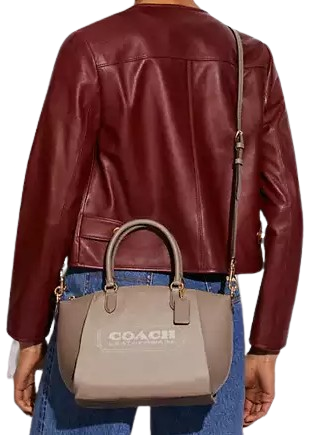 Coach Elise Satchel with Signature Badge - Stylish Leather Shoulder Bag for Women | Perfect for Work, Travel & Everyday Use