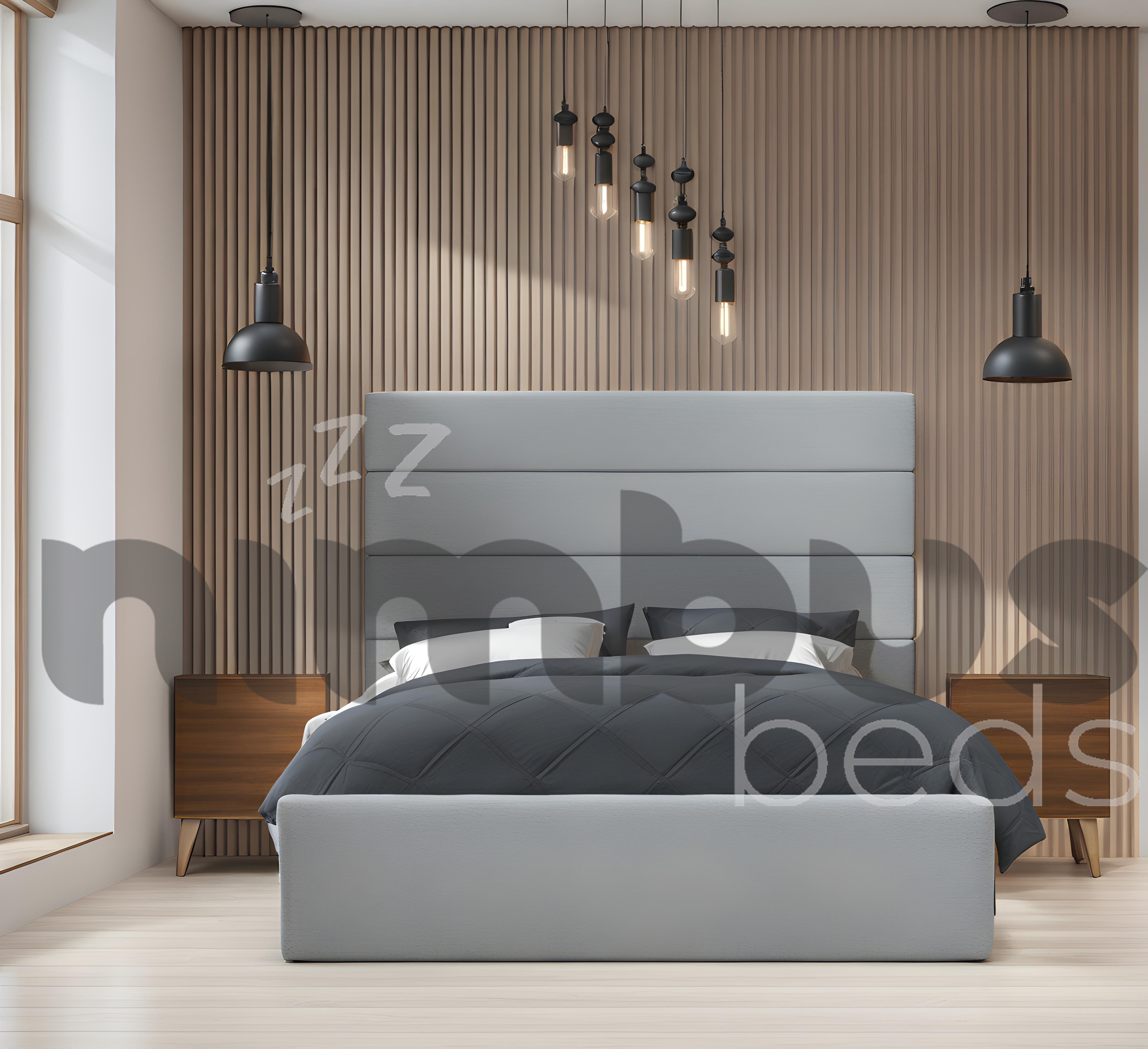 Modern 3-Panel Bed Frame - Sturdy & Stylish Platform Bed for Bedroom, Guest Room, or Dorm | Easy Assembly & Space-Saving Design