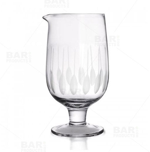 BarConic® Premium Feather Etched Cocktail Mixing Kit with 30oz Stemmed Mixing Glass - Perfect for Home Bars, Professional Mixology & Entertaining Guests