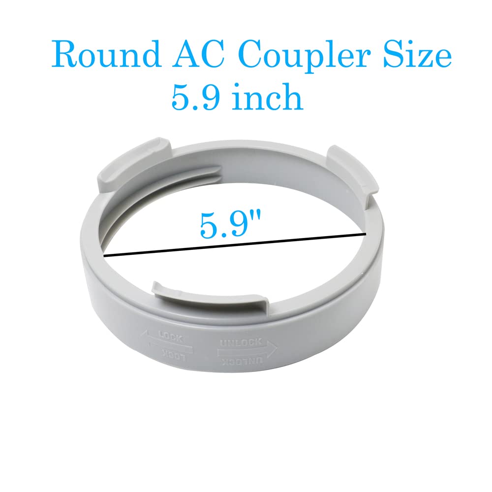 5.9 Inch Portable Air Conditioner Exhaust Hose Coupler Window Adapter - Universal A/C Connector for Round Air Conditioning Exhaust Ports | Perfect for Home, Office & RV Cooling