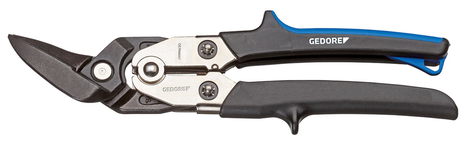 GEDORE 424026 Ideal Pattern Snips with Lever Action - 260mm Heavy Duty Metal Shears for Cutting Sheet Metal, HVAC, and DIY Projects