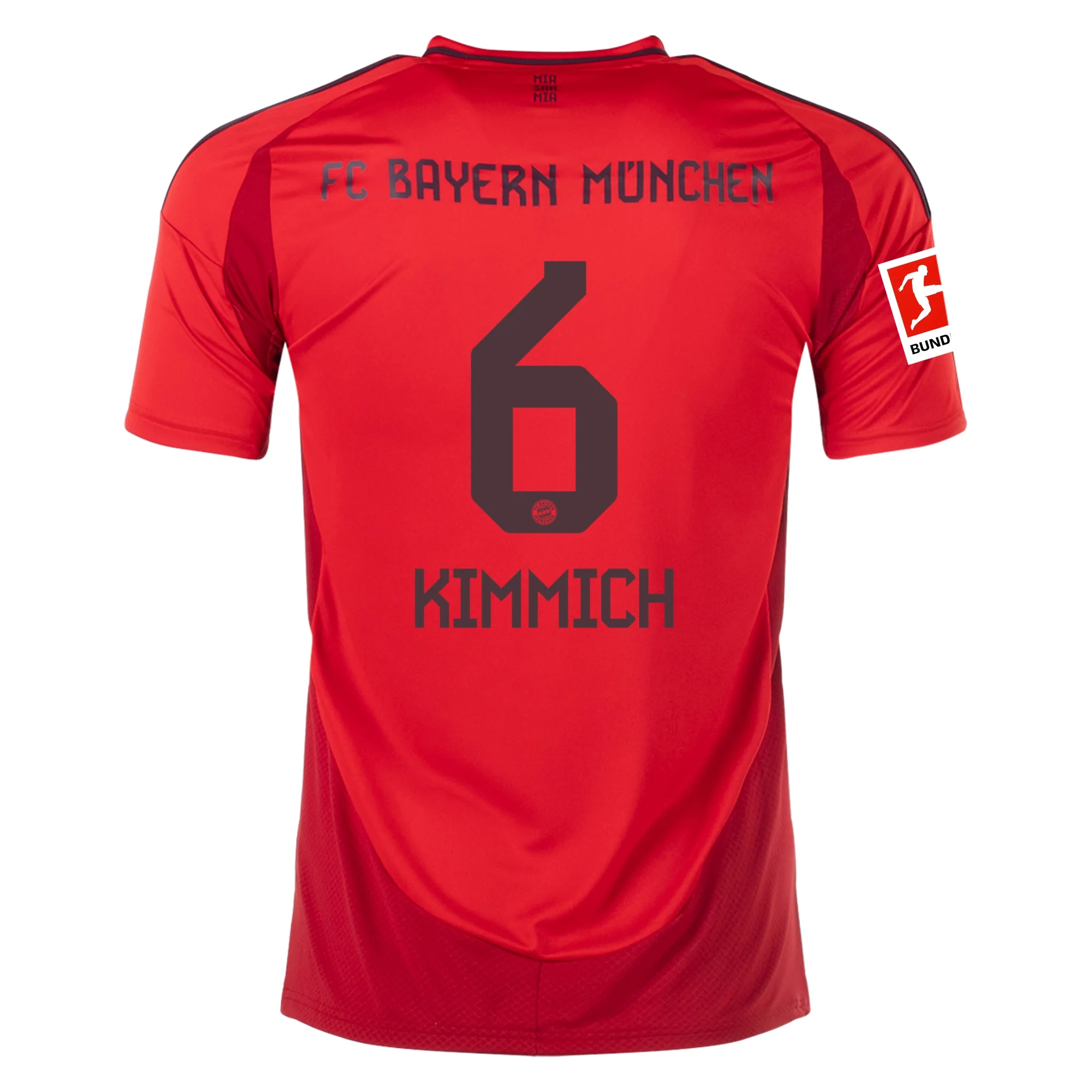Adidas Bayern Munich Joshua Kimmich Home Jersey 2024-2025 with Bundesliga Patch - Red & Black Soccer Shirt for Fans & Match Days