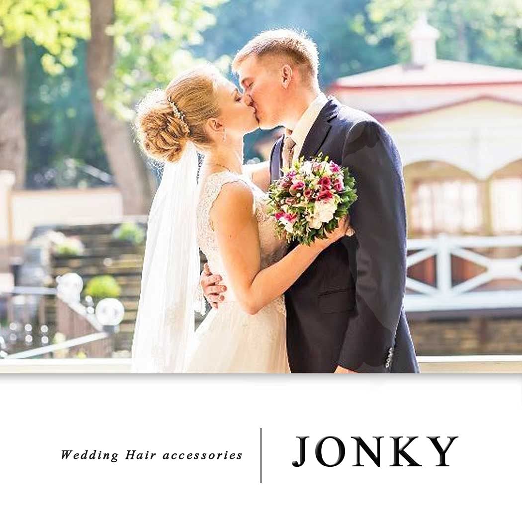 JONKY Bridal Hair Vine - Gold Beaded Wedding Hairpiece for Bride | Perfect for Weddings & Special Events