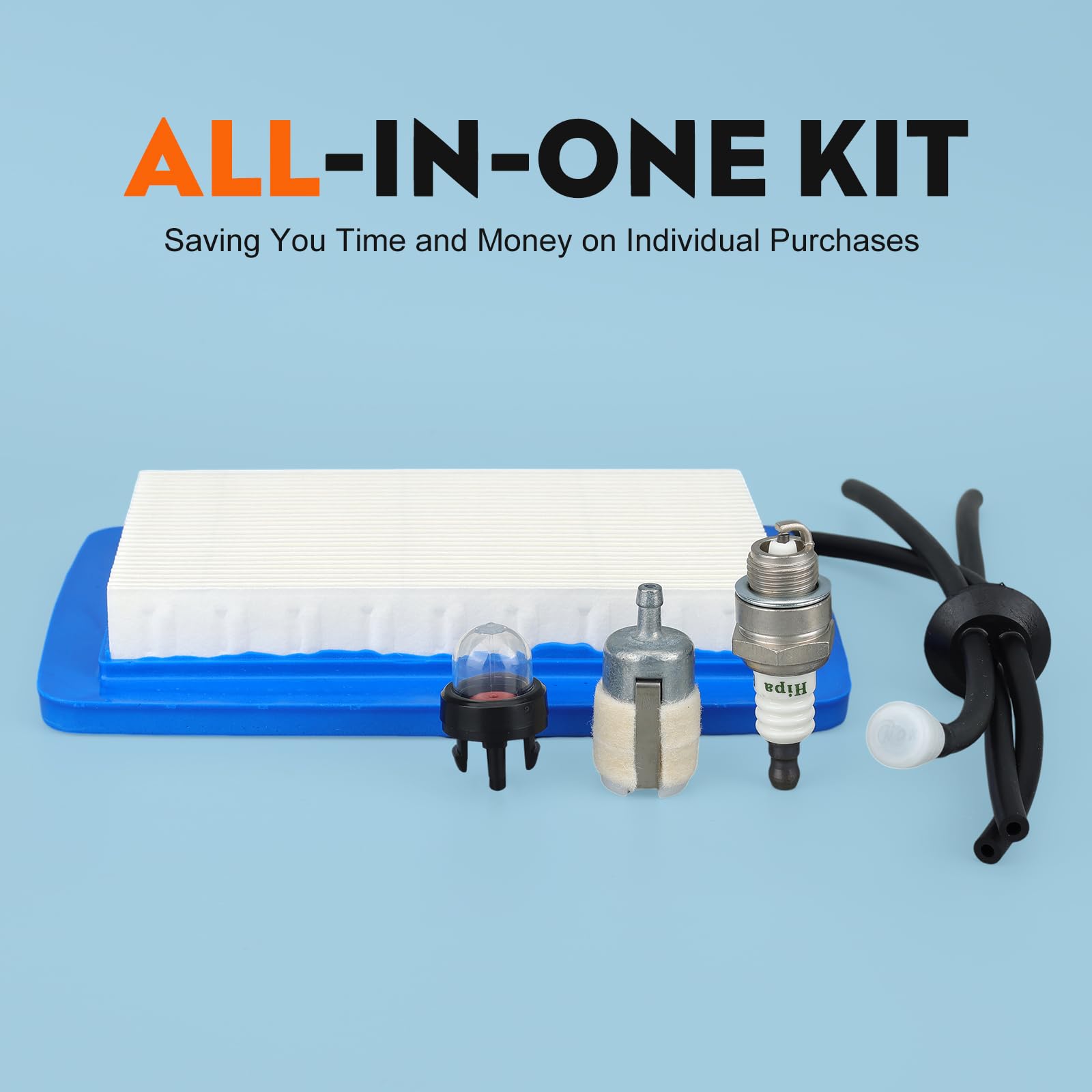 Echo PB-760 PB-770 PB-770H PB-770T PB-760LNH Backpack Blower Air Filter Tune Up Kit - Replacement for A226000410 with Primer Bulb, Fuel Filter & Fuel Line - Perfect for Lawn Maintenance & Landscaping Equipment Repair