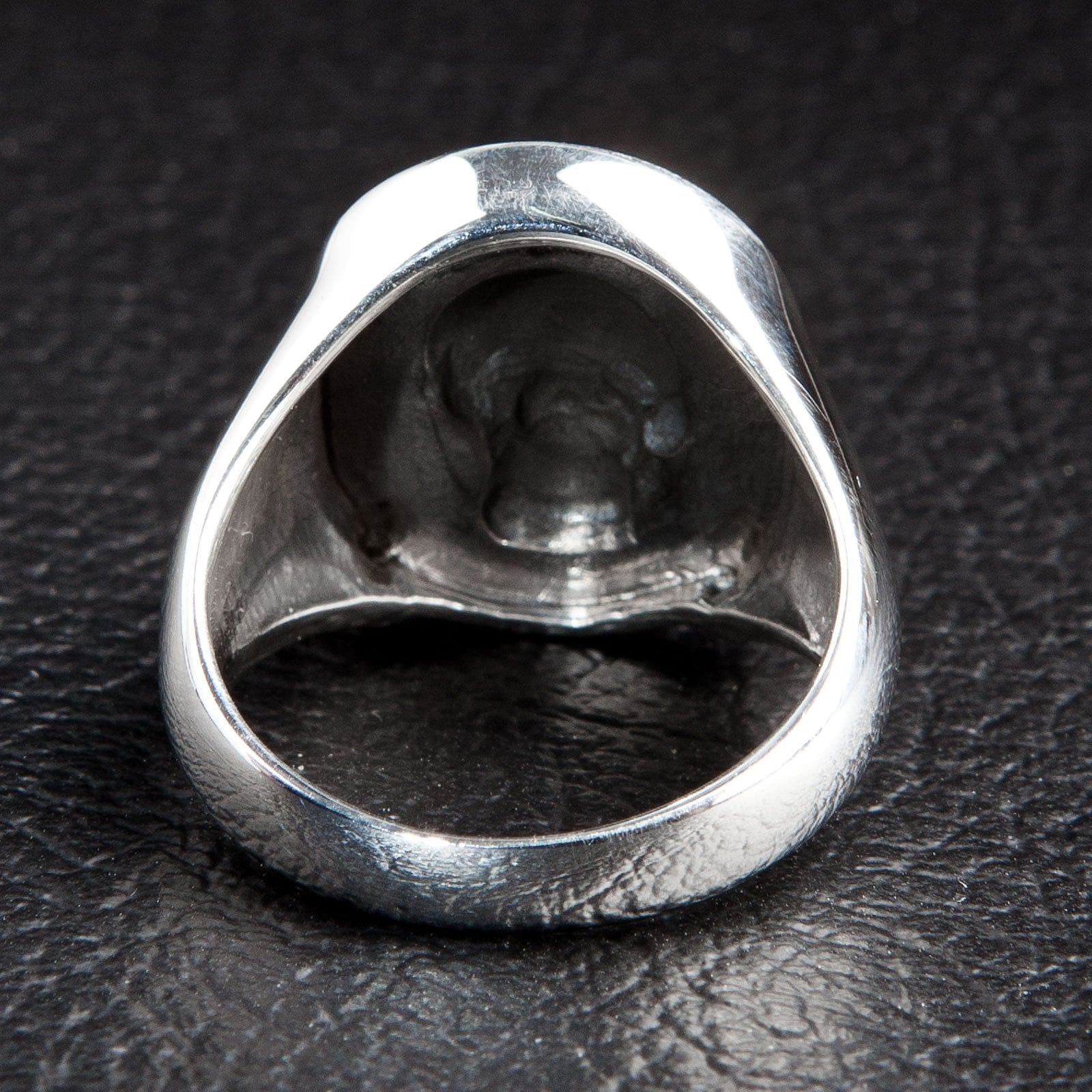 Blue Eyes Designer Rider Sterling Silver Skull Ring for Men - Gothic Punk Jewelry, Edgy Fashion Accessory for Bikers, Rockers and Halloween Costumes