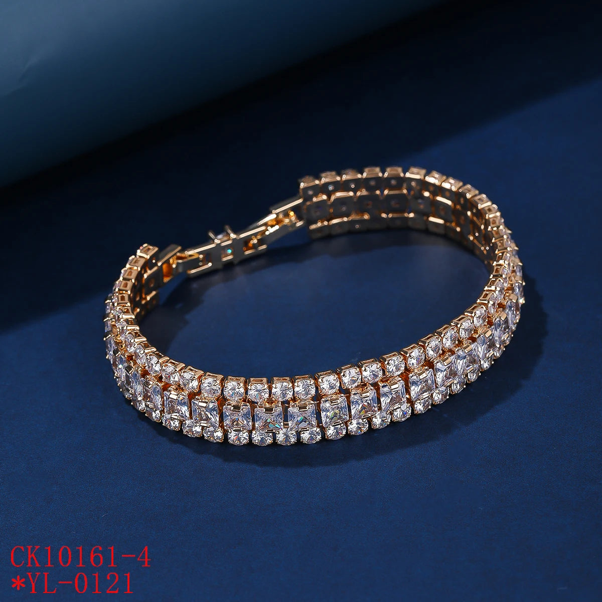 3 Row 5 Colors Bling Cubic Zirconia Tennis Bracelet for Women - Elegant 3A CZ Jewelry Gift (CK10161) - Perfect for Parties, Weddings & Special Occasions