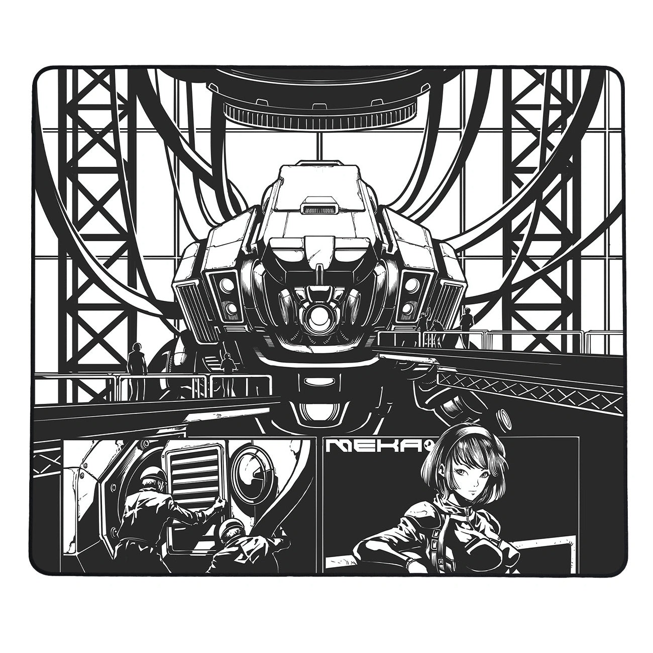 GHOSTGLIDES MEKA Gaming Mouse Pad - Large Non-Slip Rubber Base, Smooth Surface for Precision Control - Perfect for PC, Laptop, Office & Esports Gaming