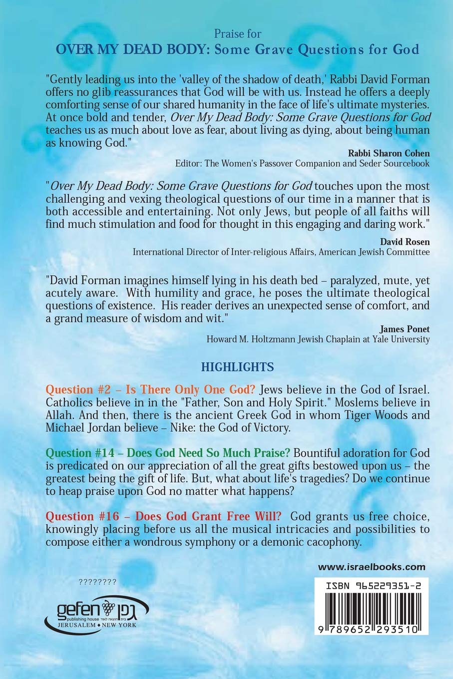 Over My Dead Body: Thought-Provoking Questions About Faith and God | Spiritual Growth & Religious Discussion Book
