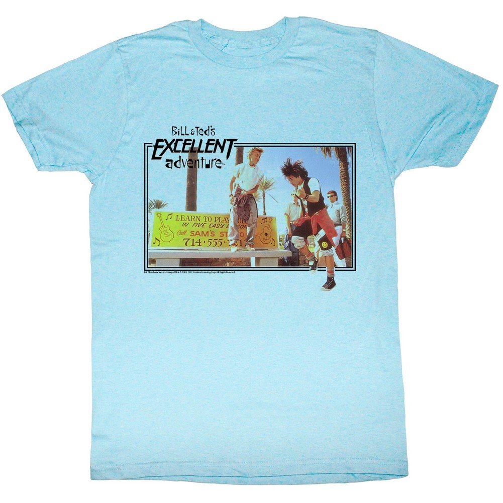 Bill & Ted's Excellent Adventure Sci-Fi Comedy Movie T-Shirt | American Classics Air Guitar Tee | Perfect for Cosplay, Movie Nights & Fan Gifts